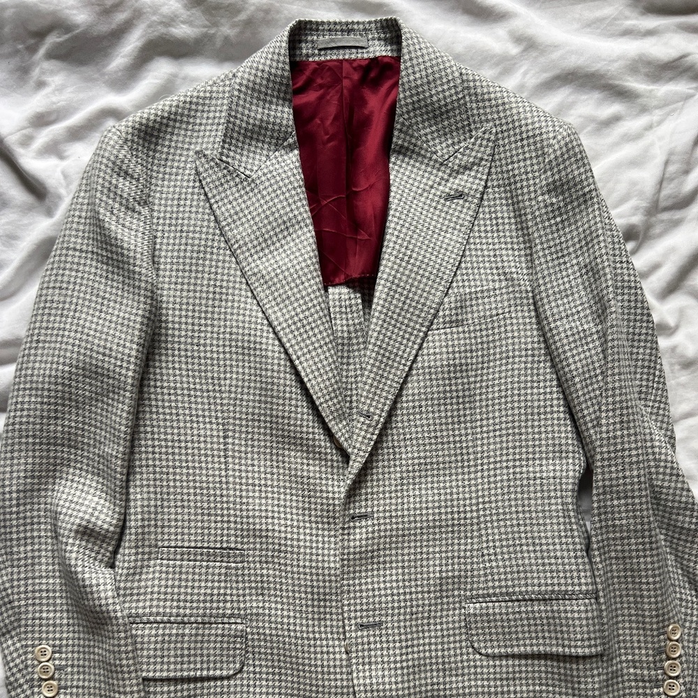 Brunello Cucinelli Mens Houndstooth Jacket